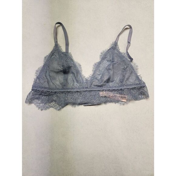 Victoria's Secret size L Blue Lace Triangle Bralette Bra - Picture 1 of 3